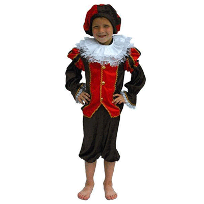 Rood/zwart Zwarte Piet pak kinderen