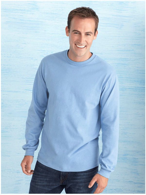 Long Sleeve t-shirt for men light blue