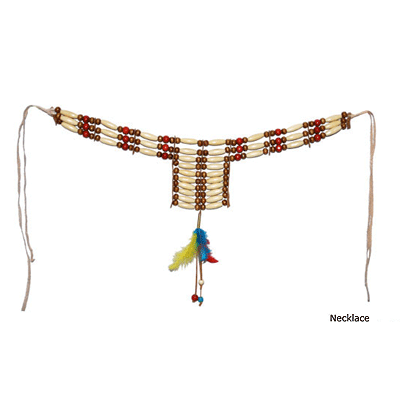 Indian necklace wooden braids