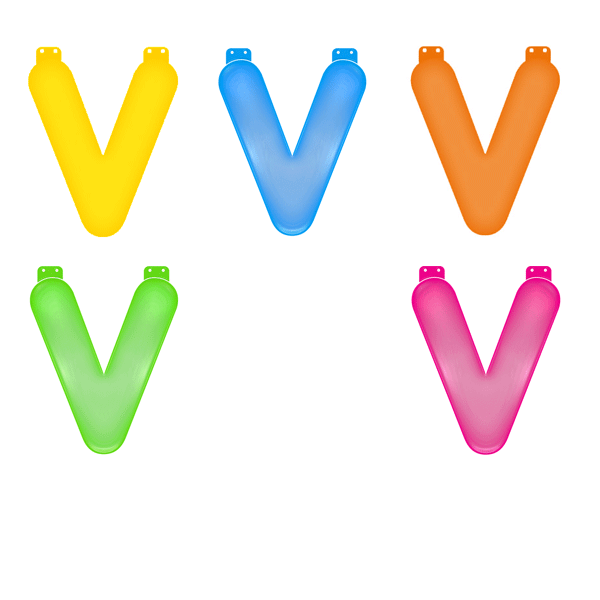 Inflatable letter V