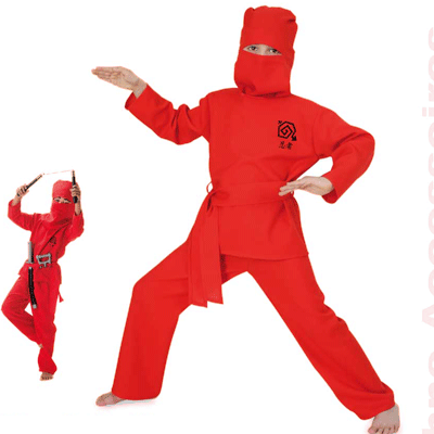 Red Ninja costume for kids