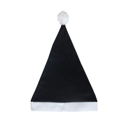 100x Black budget Santa hat for adults