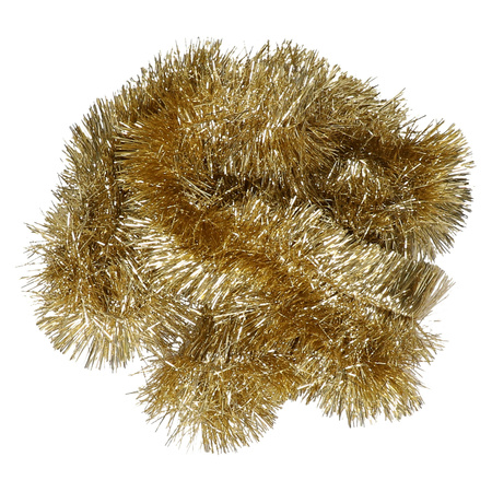 10x Gold Christmas tree foil garlands 270 cm decorations