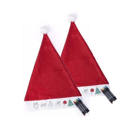 10x pieces colorized Christmas hat for kids