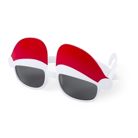 10x stuks kerst thema zonnebrillen/feestbrillen met kerstmutsen