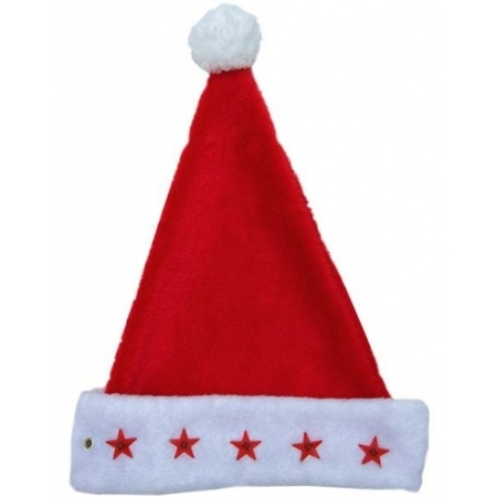 10x pieces santa hats with lights