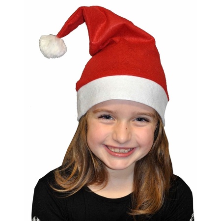 10x Budget Santa hats for kids