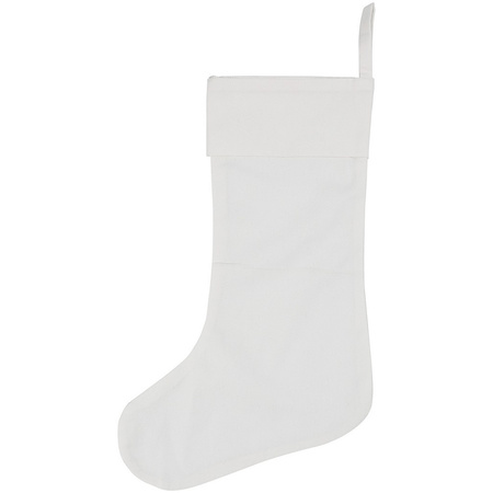 10x White hobby/DIY christmas stockings 40 cm