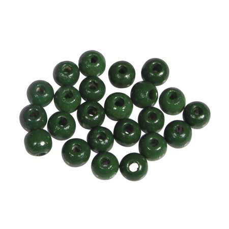 115x dark green wooden beads 6 mm