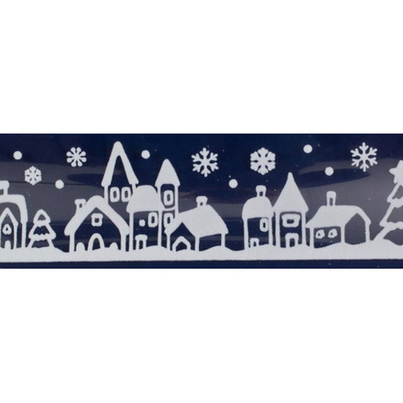 1x Christmas window decoration stickers village 12,5 x 58,5 cm