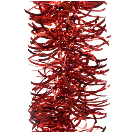 1x Christmas red wave Christmas tree foil garlandes 10 cm x 270 cm