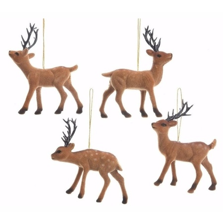 1x Christmas decoration reindeer 13 cm type 3