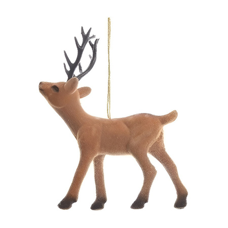 1x Christmas decoration reindeer 13 cm type 4