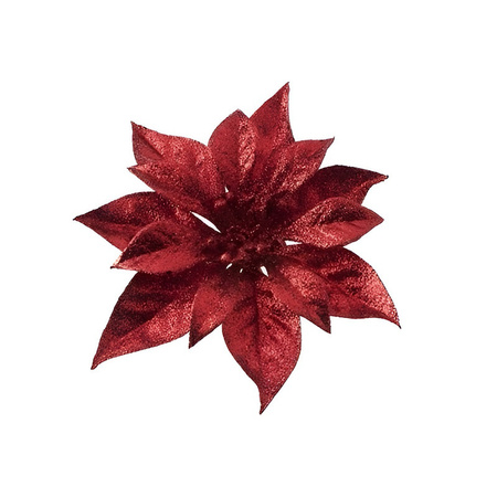 1x Christmas tree decoration flower red 18 cm