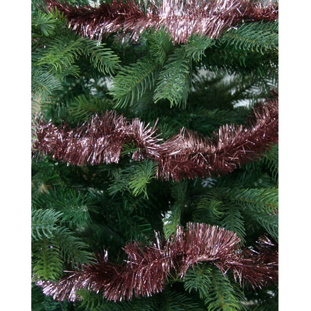 1x Oud roze kerstslingers kerstboom 270 cm versieringen