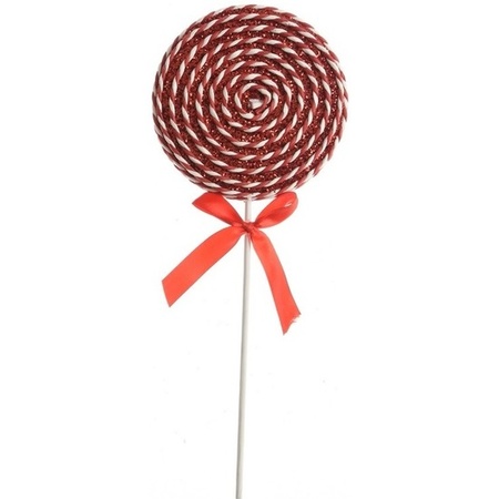 1x Red/white lollypop Christmas tree decoration 36 cm