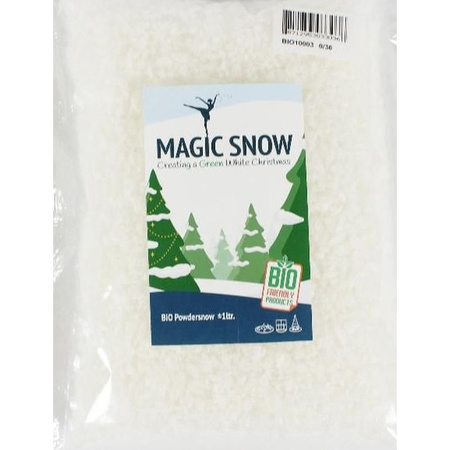 1x Bag of organic snow artificial powder 1 liter