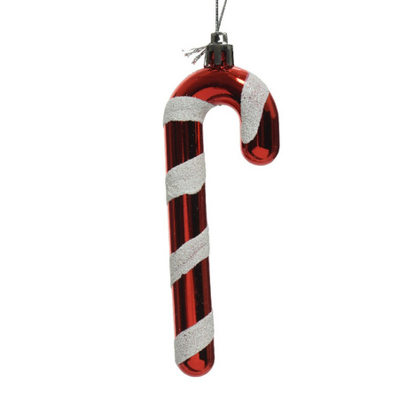 20x Red/white candy cane hangers 12 cm christmas decoration