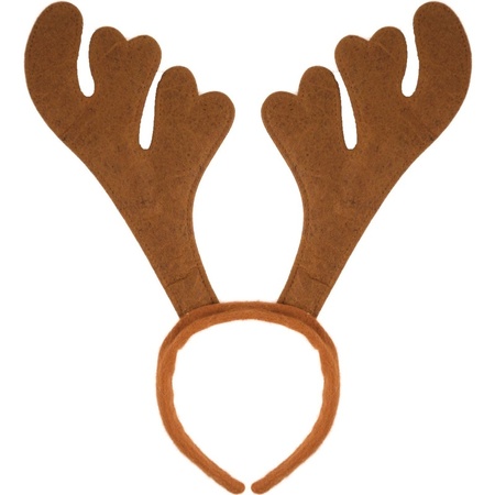 24x Reindeer headband brown antlers