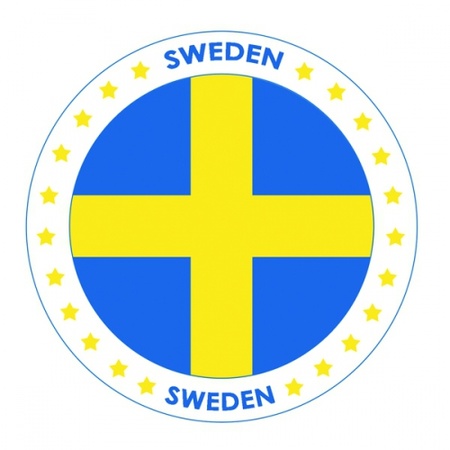 Viltjes met Zweden vlag opdruk