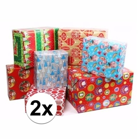 2x Christmas wrapping paper 