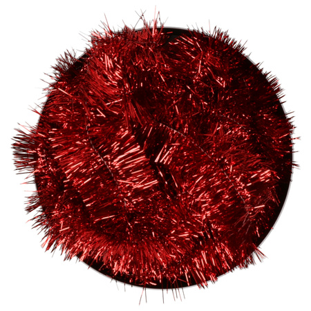 2x Kerstboom folie slinger rood 270 cm