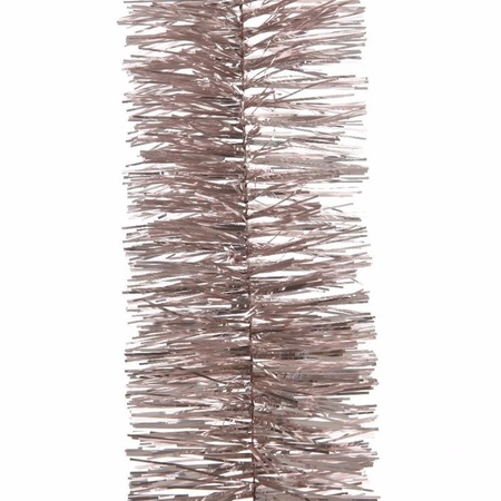 2x Kerstboom folie slinger roze 270 cm
