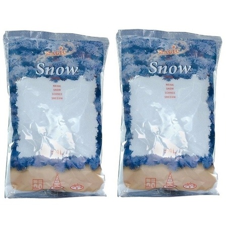 2x Fake snowflakes in bag 4 liters
