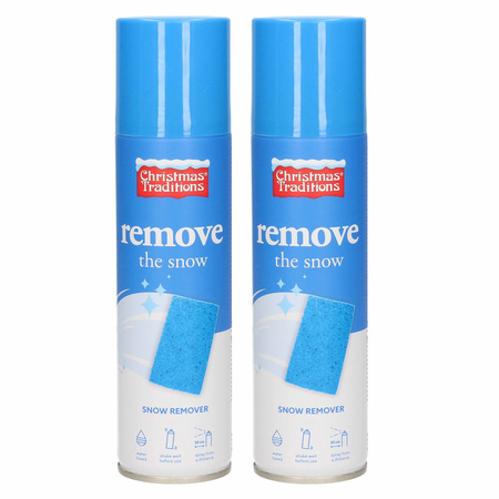 2x Artificial snow remover cans 125 ml