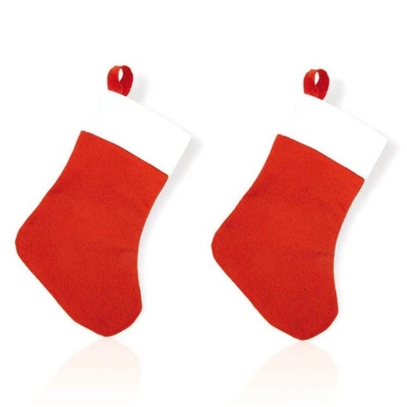 2x Christmas mini stockings 32 cm