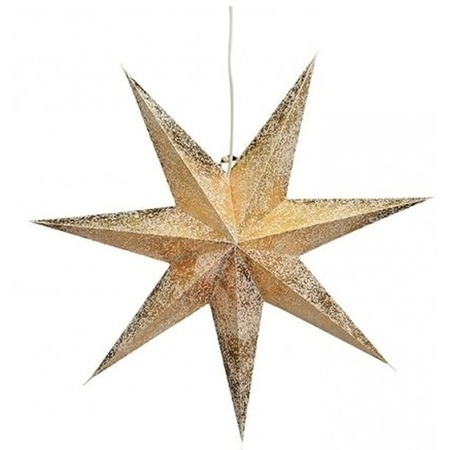 2x pieces gold paper christmas star 60 cm