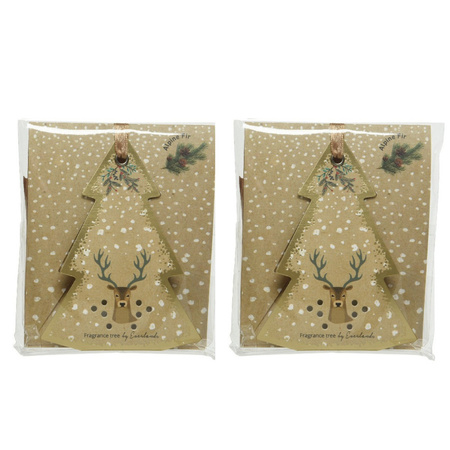 2x bags christmas tree fragrance tree reindeer