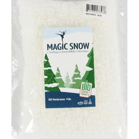 2x Bags of bio fire-retardant artificial snow powder 1 liter