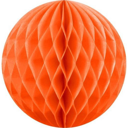 Oranje kerstversiering ballen van papier 10 cm 3 stuks