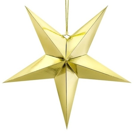 3x Gouden sterren 45 cm Kerst decoratie/versiering
