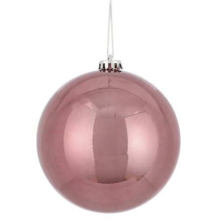 3x Grote kunststof kerstballen roze 15 cm