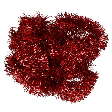 3x Christmas tree foil garland red 270 cm