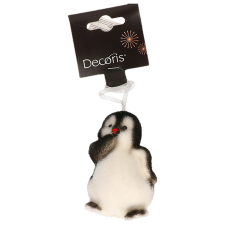 3x Kersthangers figuurtjes pinguin 9 cm