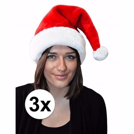 3x Christmas hat for adults