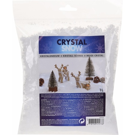 3x Kristal sneeuwvlokken zak van 1 liter 