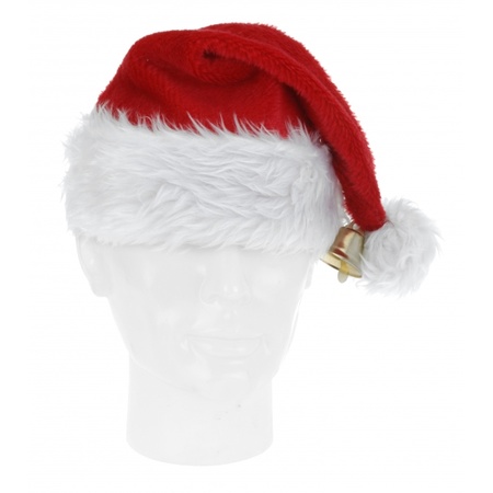 3x Christmas hat deluxe with bel
