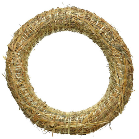 3x Straw wreaths 20 cm
