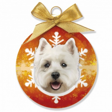 3x stuks dieren kerstballen West Highland White Terrier hondje 8 cm