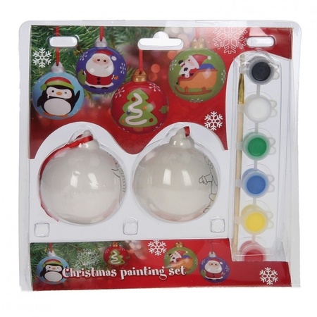 3x stuks DIY Kerstballen maken sets