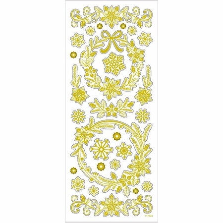 3x sheets gold snowflake stickers 29x per sheet