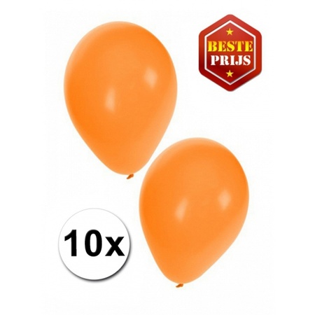 40x stuks Oranje party ballonnen 27 cm