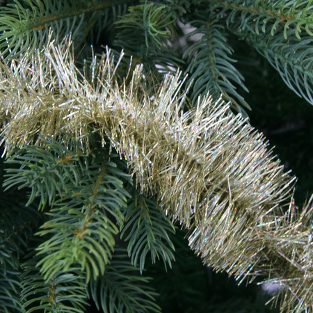 4x Gold glitter Christmas tree foil garlands 270 cm deco