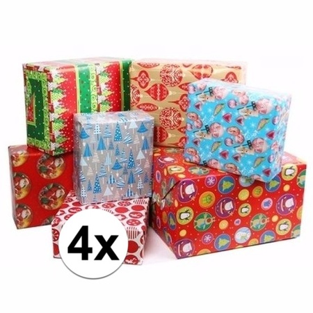 Christmas wrapping paper 4 pcs