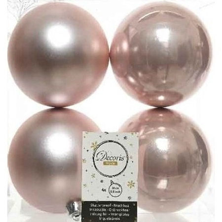 Kerstbal en piek set 181x zilver-roze-blauw voor 210 cm boom
