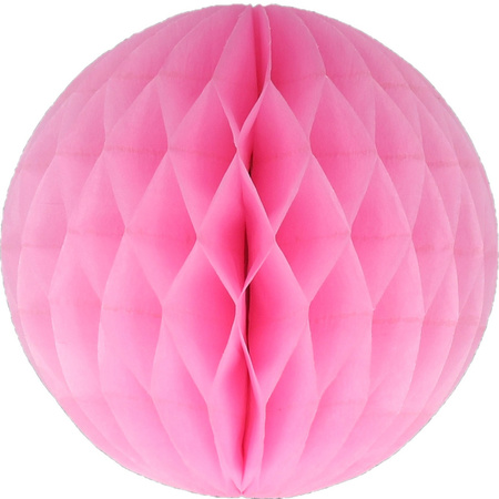 4x Papieren kerstballen roze 10 cm kerstversiering
